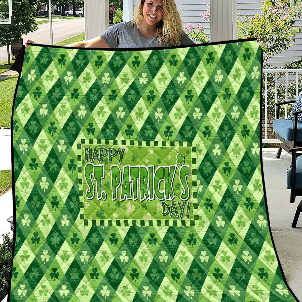 Irish St Patrick's Day Quilt Simple Style - Wonder Print Shop