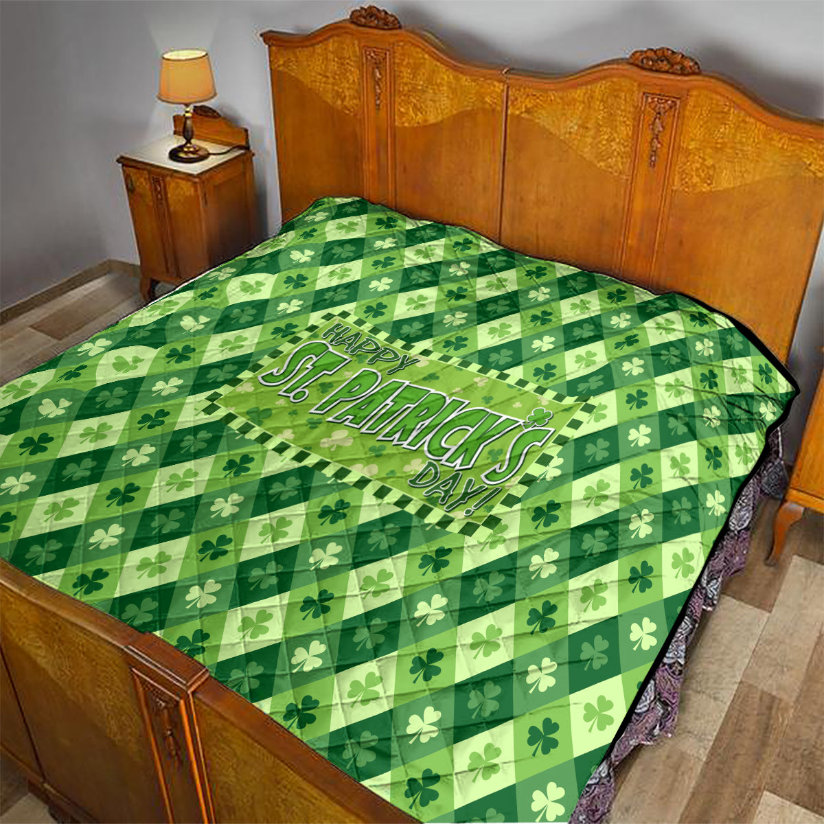 Irish St Patrick's Day Quilt Simple Style - Wonder Print Shop