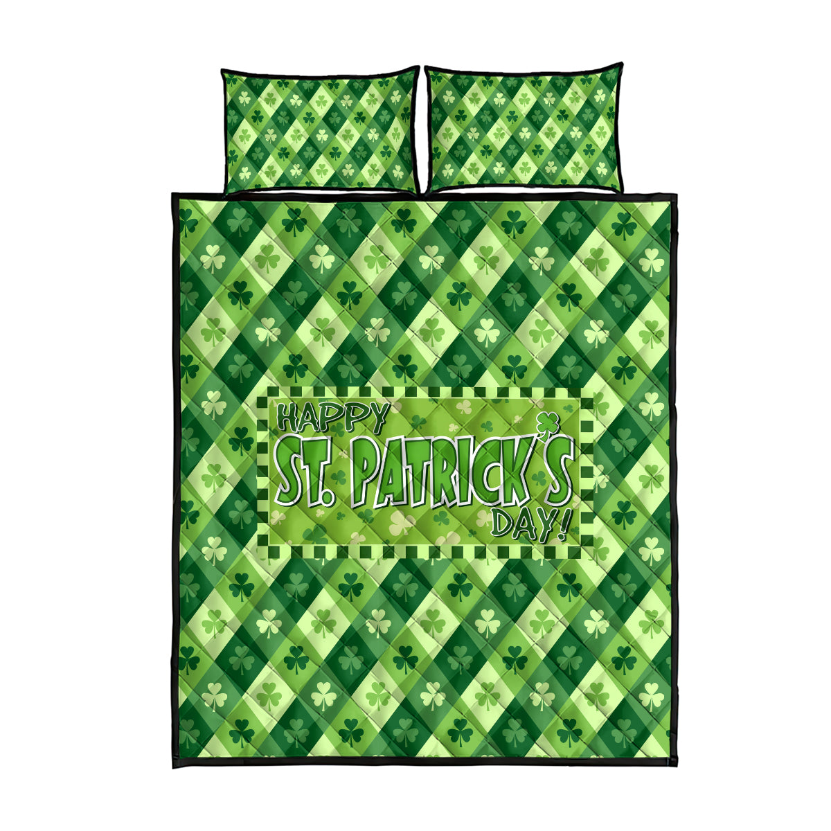 Irish St Patrick's Day Quilt Bed Set Simple Style - Wonder Print Shop