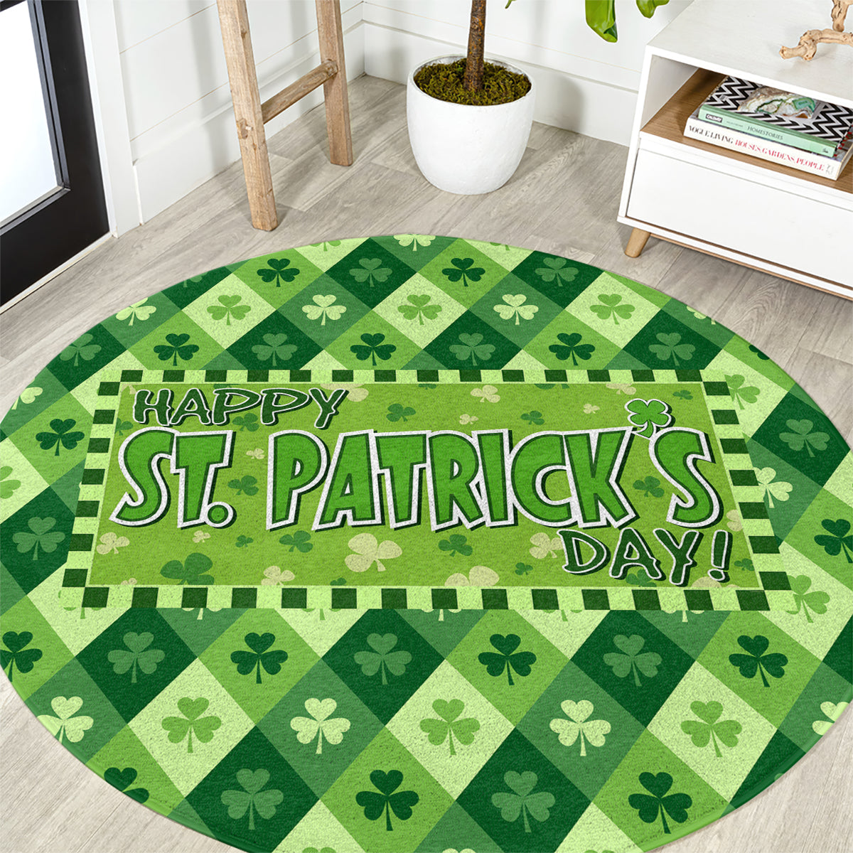 Irish St Patrick's Day Round Carpet Simple Style