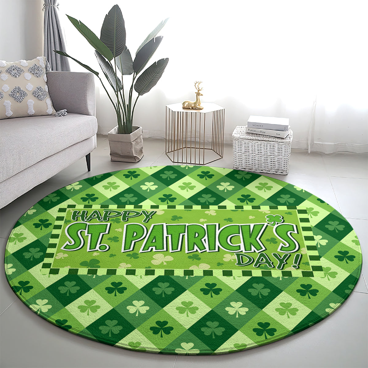 Irish St Patrick's Day Round Carpet Simple Style