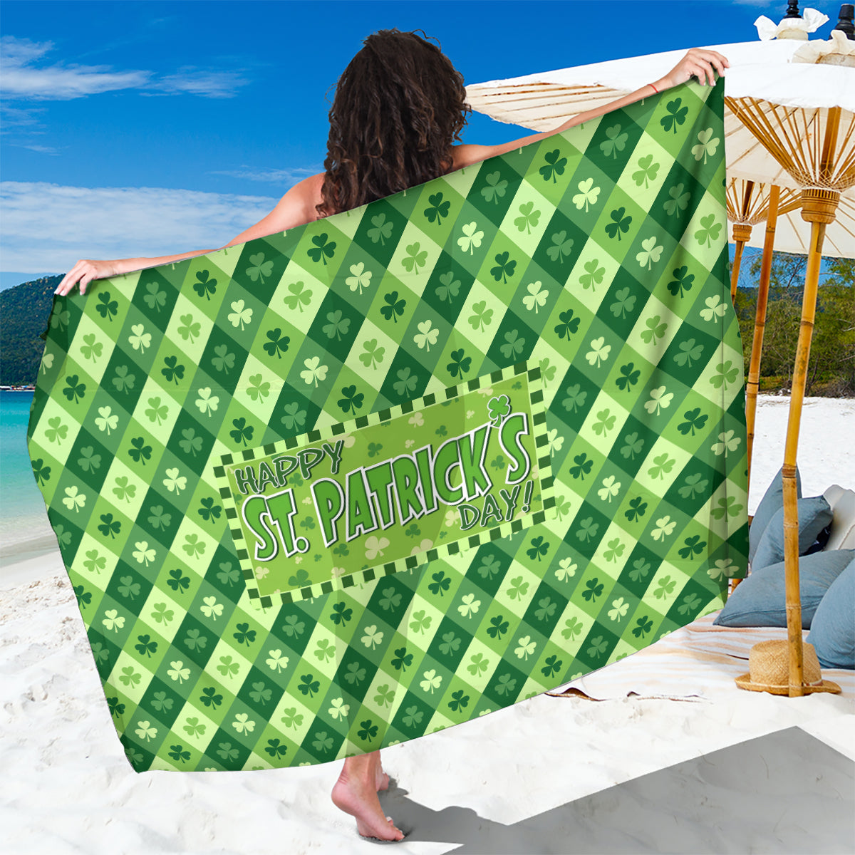 Irish St Patrick's Day Sarong Simple Style