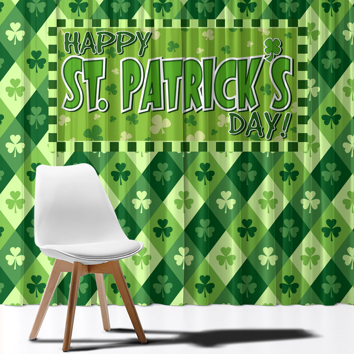 Irish St Patrick's Day Window Curtain Simple Style - Wonder Print Shop