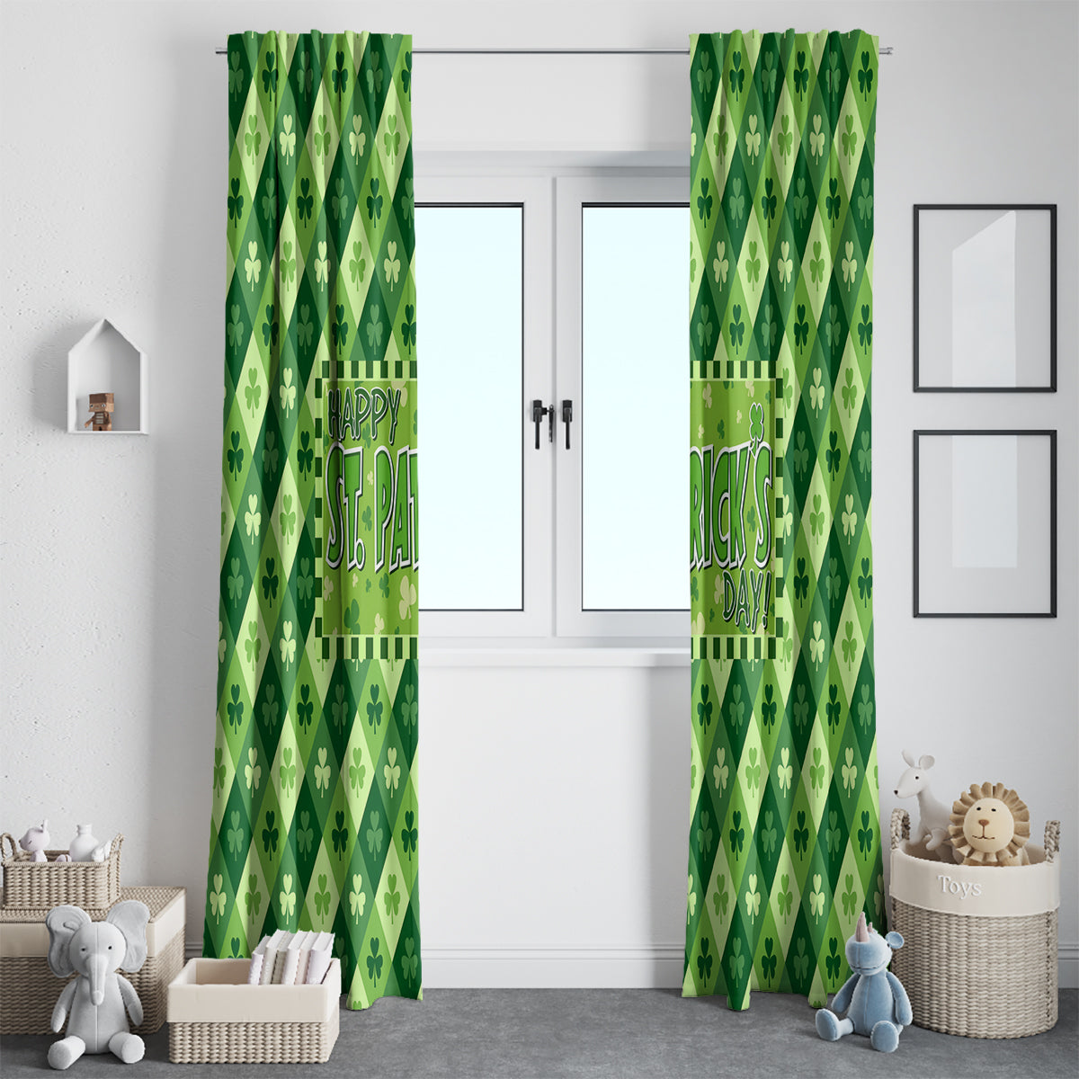 Irish St Patrick's Day Window Curtain Simple Style - Wonder Print Shop