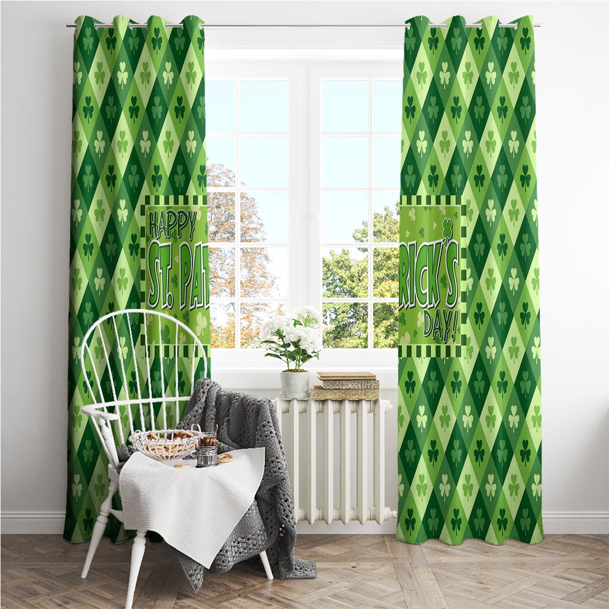 Irish St Patrick's Day Window Curtain Simple Style - Wonder Print Shop