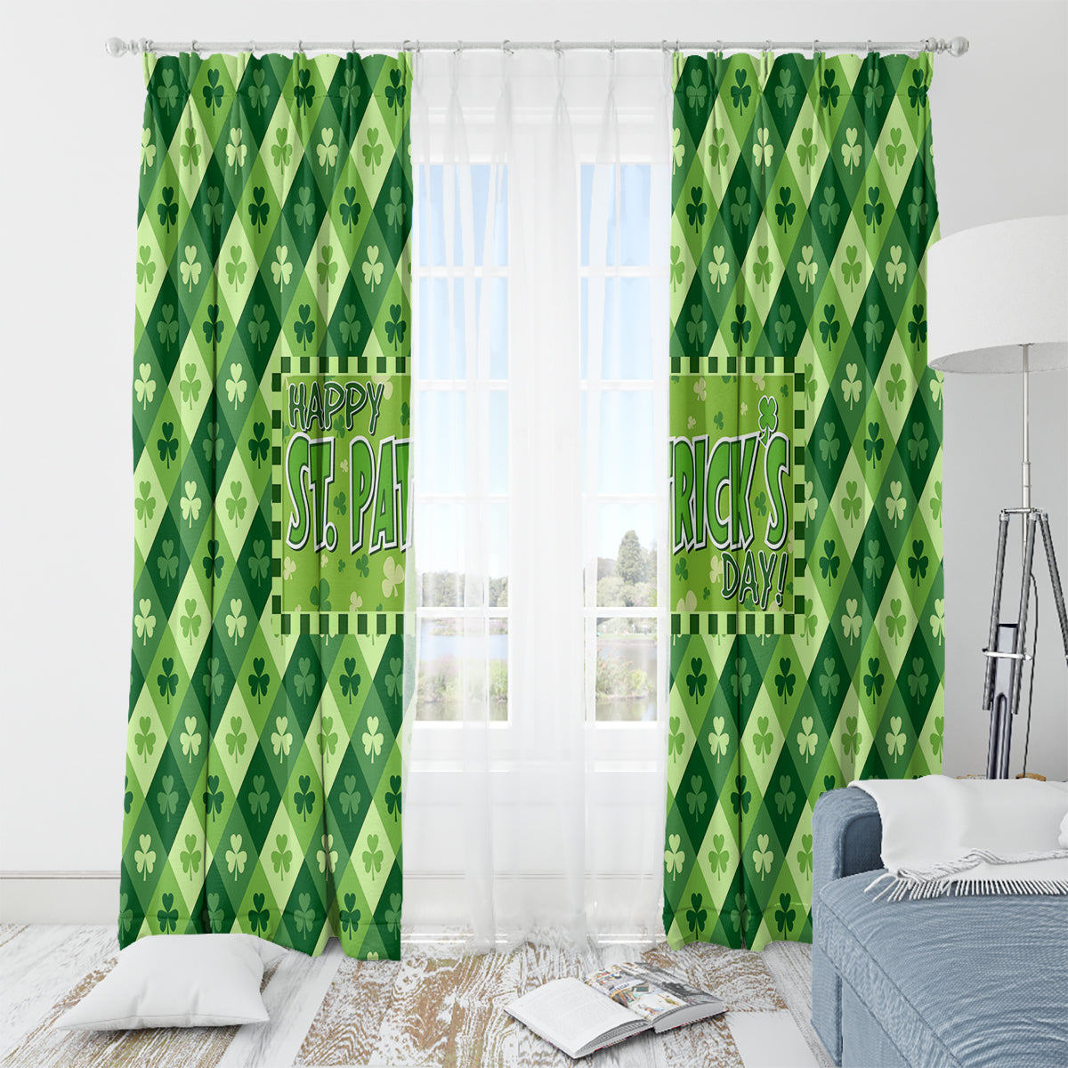 Irish St Patrick's Day Window Curtain Simple Style - Wonder Print Shop