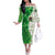Happy St Patrick's Day Family Matching Off The Shoulder Long Sleeve Dress and Hawaiian Shirt Eat Drink and Be Irish - Wonder Print Shop
