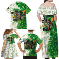 Happy St Patrick's Day Family Matching Off Shoulder Maxi Dress and Hawaiian Shirt Eat Drink and Be Irish - Wonder Print Shop