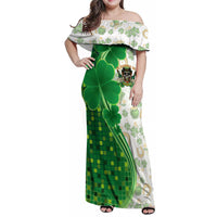 Happy St Patrick's Day Family Matching Off Shoulder Maxi Dress and Hawaiian Shirt Eat Drink and Be Irish - Wonder Print Shop