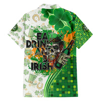 Happy St Patrick's Day Family Matching Off Shoulder Short Dress and Hawaiian Shirt Eat Drink and Be Irish - Wonder Print Shop