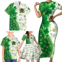 Happy St Patrick's Day Family Matching Short Sleeve Bodycon Dress and Hawaiian Shirt Eat Drink and Be Irish - Wonder Print Shop