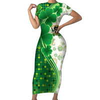 Happy St Patrick's Day Family Matching Short Sleeve Bodycon Dress and Hawaiian Shirt Eat Drink and Be Irish - Wonder Print Shop