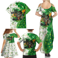 Happy St Patrick's Day Family Matching Summer Maxi Dress and Hawaiian Shirt Eat Drink and Be Irish - Wonder Print Shop