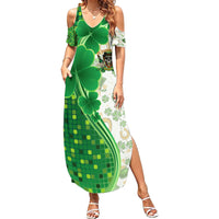Happy St Patrick's Day Family Matching Summer Maxi Dress and Hawaiian Shirt Eat Drink and Be Irish - Wonder Print Shop