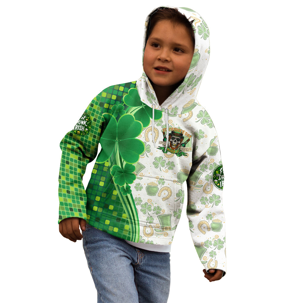 Happy St Patrick's Day Kid Hoodie Eat Drink and Be Irish - Wonder Print Shop