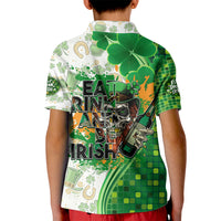 Happy St Patrick's Day Kid Polo Shirt Eat Drink and Be Irish - Wonder Print Shop
