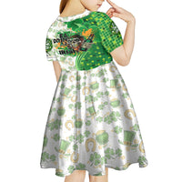 Happy St Patrick's Day Kid Short Sleeve Dress Eat Drink and Be Irish - Wonder Print Shop