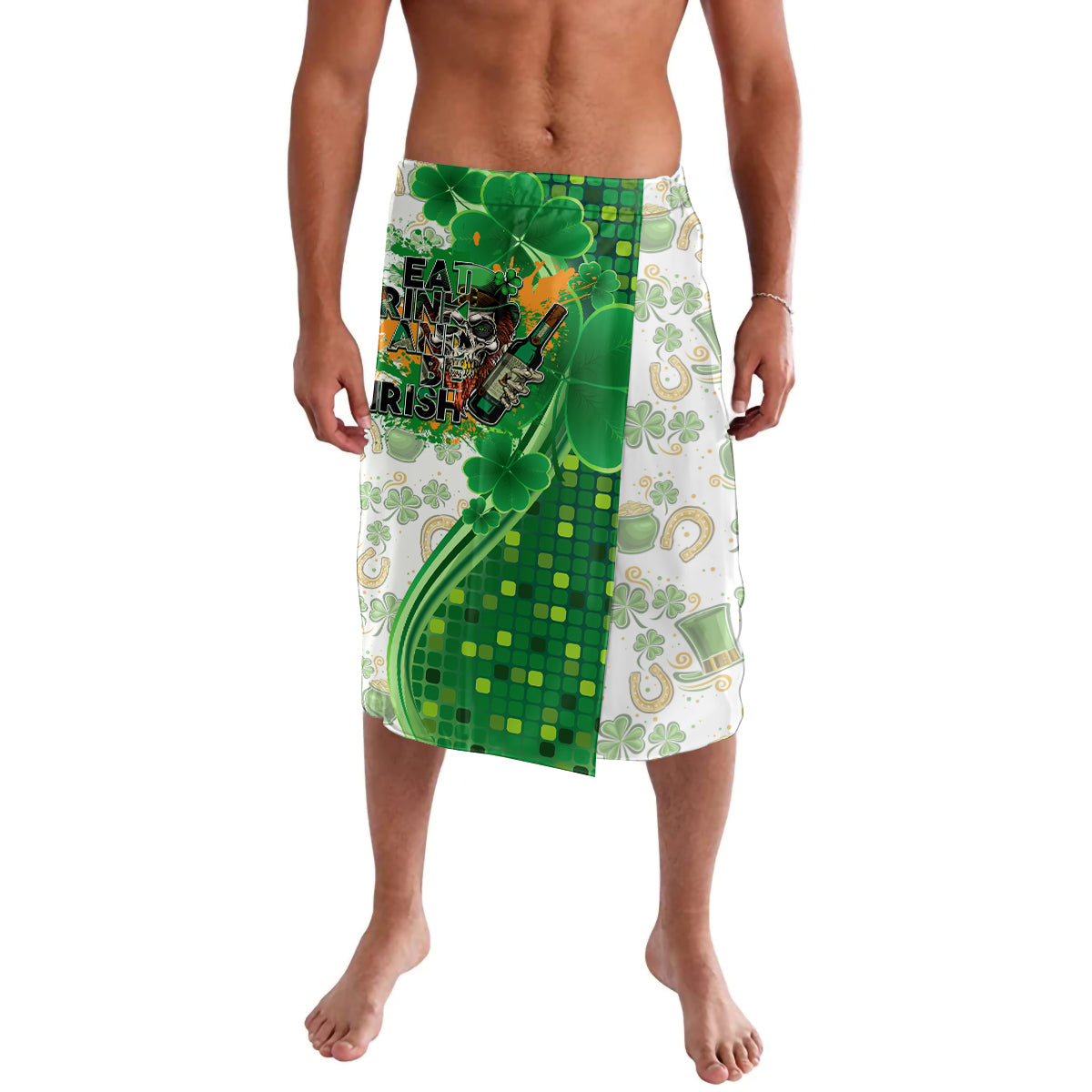 Happy St Patrick's Day Lavalava Eat Drink and Be Irish - Wonder Print Shop
