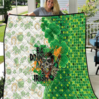 Happy St Patrick's Day Quilt Eat Drink and Be Irish - Wonder Print Shop