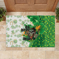 Happy St Patrick's Day Rubber Doormat Eat Drink and Be Irish - Wonder Print Shop