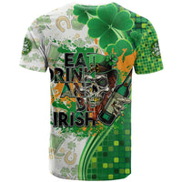 Happy St Patrick's Day T Shirt Eat Drink and Be Irish - Wonder Print Shop