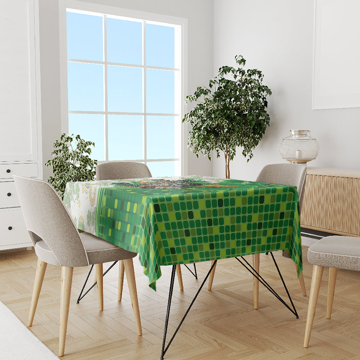 Happy St Patrick's Day Tablecloth Eat Drink and Be Irish - Wonder Print Shop