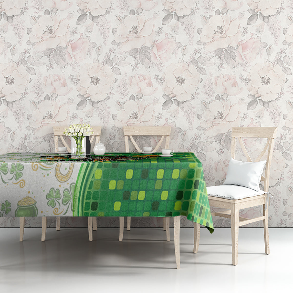 Happy St Patrick's Day Tablecloth Eat Drink and Be Irish - Wonder Print Shop