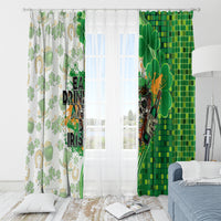 Happy St Patrick's Day Window Curtain Eat Drink and Be Irish - Wonder Print Shop