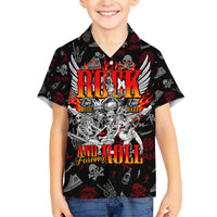 Rock And Roll Skull Forever Kid Hawaiian Shirt - Wonder Print Shop