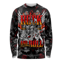 Rock And Roll Skull Forever Long Sleeve Shirt - Wonder Print Shop