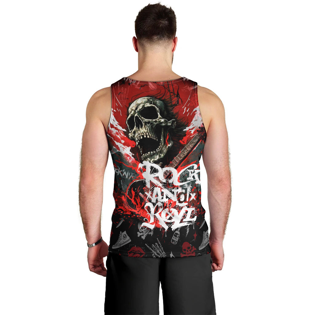 Rock And Roll Skull Forever Men Tank Top - Wonder Print Shop