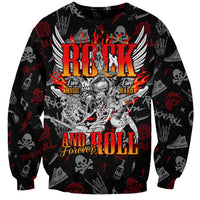 Rock And Roll Skull Forever Sweatshirt - Wonder Print Shop
