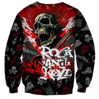 Rock And Roll Skull Forever Sweatshirt - Wonder Print Shop