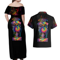 Next Time My Name Comes Out Of Your Mouth Couples Matching Off Shoulder Maxi Dress and Hawaiian Shirt - Wonder Print Shop