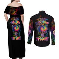 Next Time My Name Comes Out Of Your Mouth Couples Matching Off Shoulder Maxi Dress and Long Sleeve Button Shirts - Wonder Print Shop