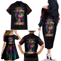 Next Time My Name Comes Out Of Your Mouth Family Matching Off Shoulder Long Sleeve Dress and Hawaiian Shirt - Wonder Print Shop