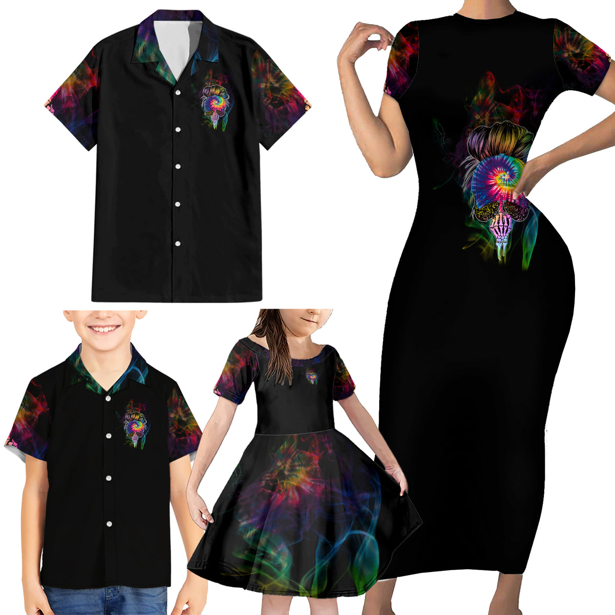 Next Time My Name Comes Out Of Your Mouth Family Matching Short Sleeve Bodycon Dress and Hawaiian Shirt - Wonder Print Shop