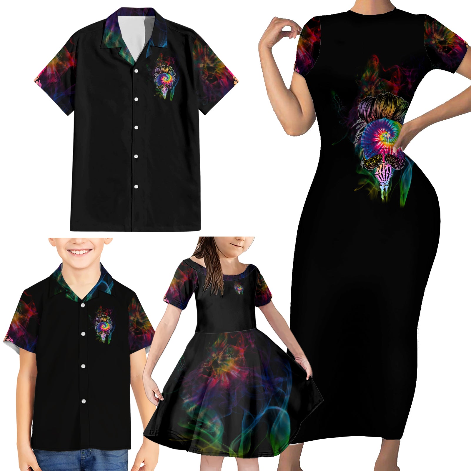 Next Time My Name Comes Out Of Your Mouth Family Matching Short Sleeve Bodycon Dress and Hawaiian Shirt - Wonder Print Shop