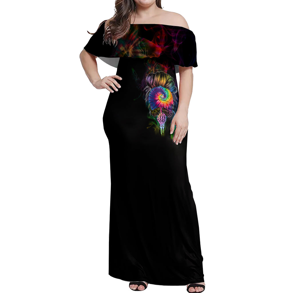 Next Time My Name Comes Out Of Your Mouth Off Shoulder Maxi Dress - Wonder Print Shop