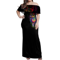 Next Time My Name Comes Out Of Your Mouth Off Shoulder Maxi Dress - Wonder Print Shop