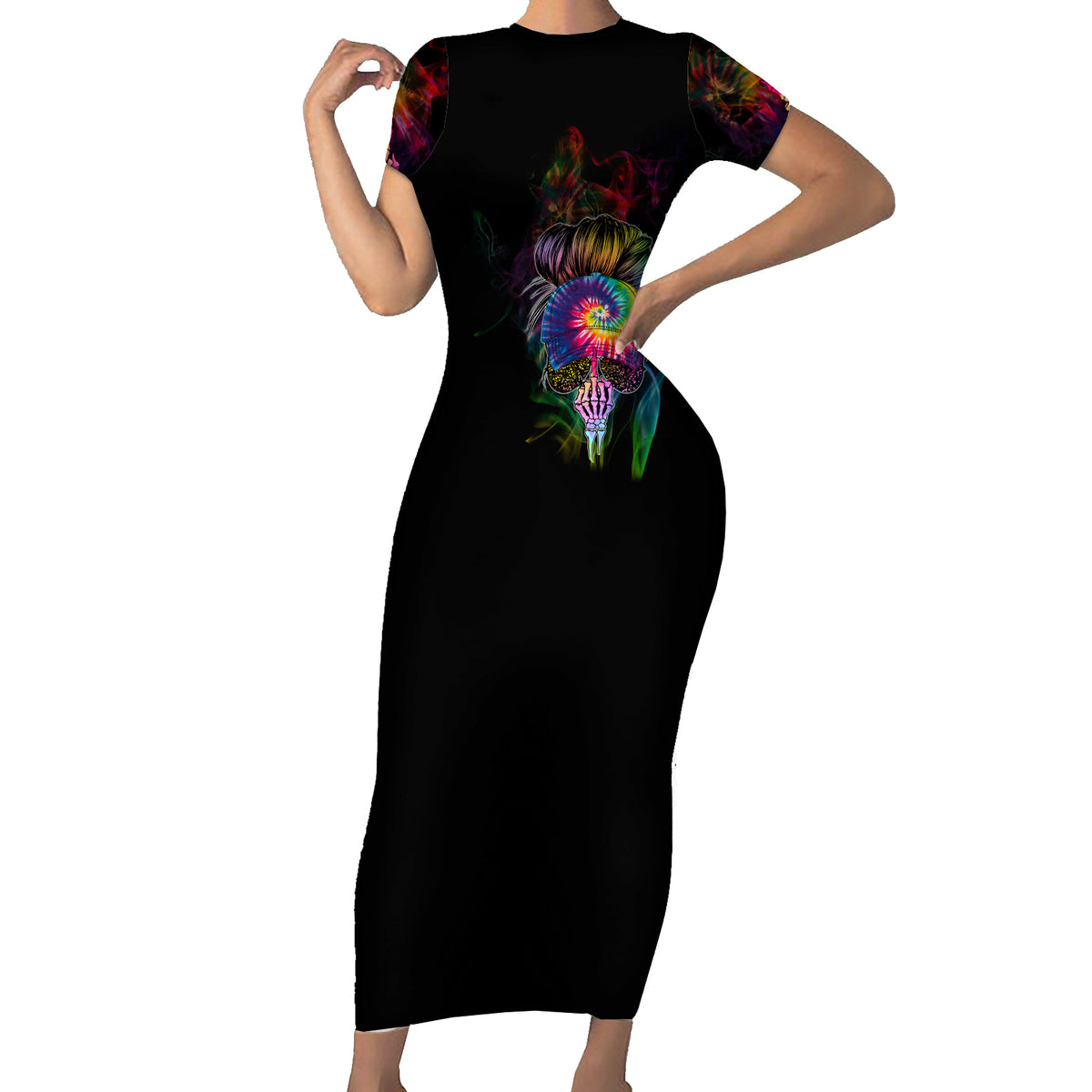 Next Time My Name Comes Out Of Your Mouth Short Sleeve Bodycon Dress - Wonder Print Shop