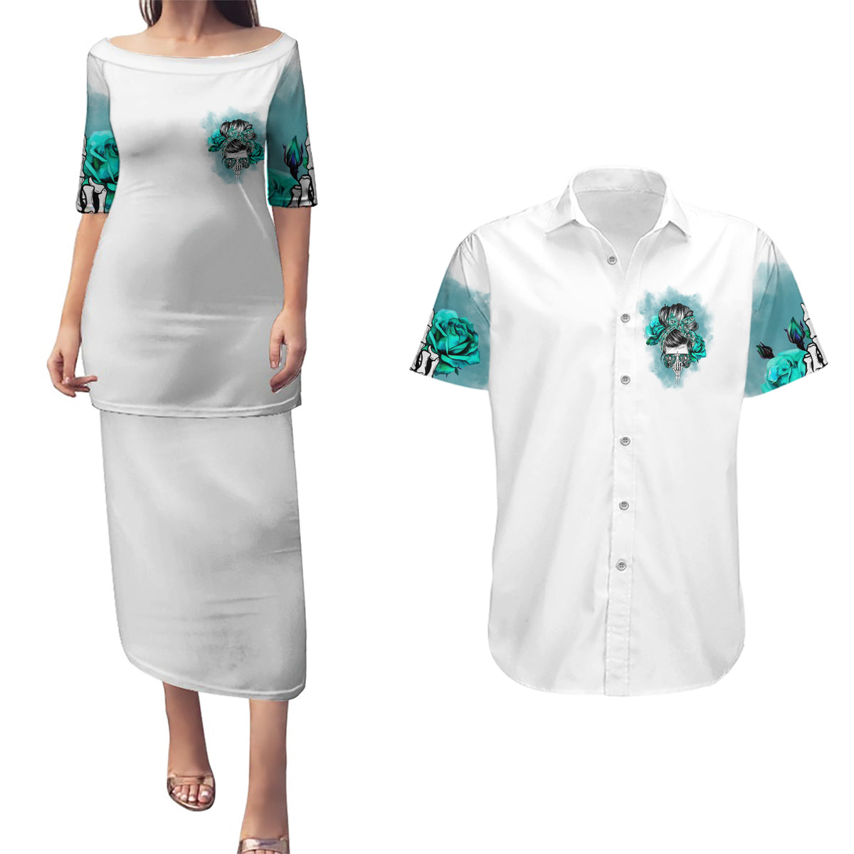 Im Not Always A Bitch Just Kidding Go Fuck Yourself Couples Matching Puletasi Dress and Hawaiian Shirt - Wonder Print Shop