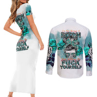 Im Not Always A Bitch Just Kidding Go Fuck Yourself Couples Matching Short Sleeve Bodycon Dress and Long Sleeve Button Shirts - Wonder Print Shop