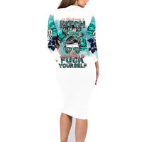 Im Not Always A Bitch Just Kidding Go Fuck Yourself Family Matching Long Sleeve Bodycon Dress and Hawaiian Shirt - Wonder Print Shop