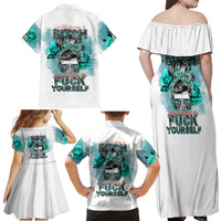 Im Not Always A Bitch Just Kidding Go Fuck Yourself Family Matching Off Shoulder Maxi Dress and Hawaiian Shirt - Wonder Print Shop