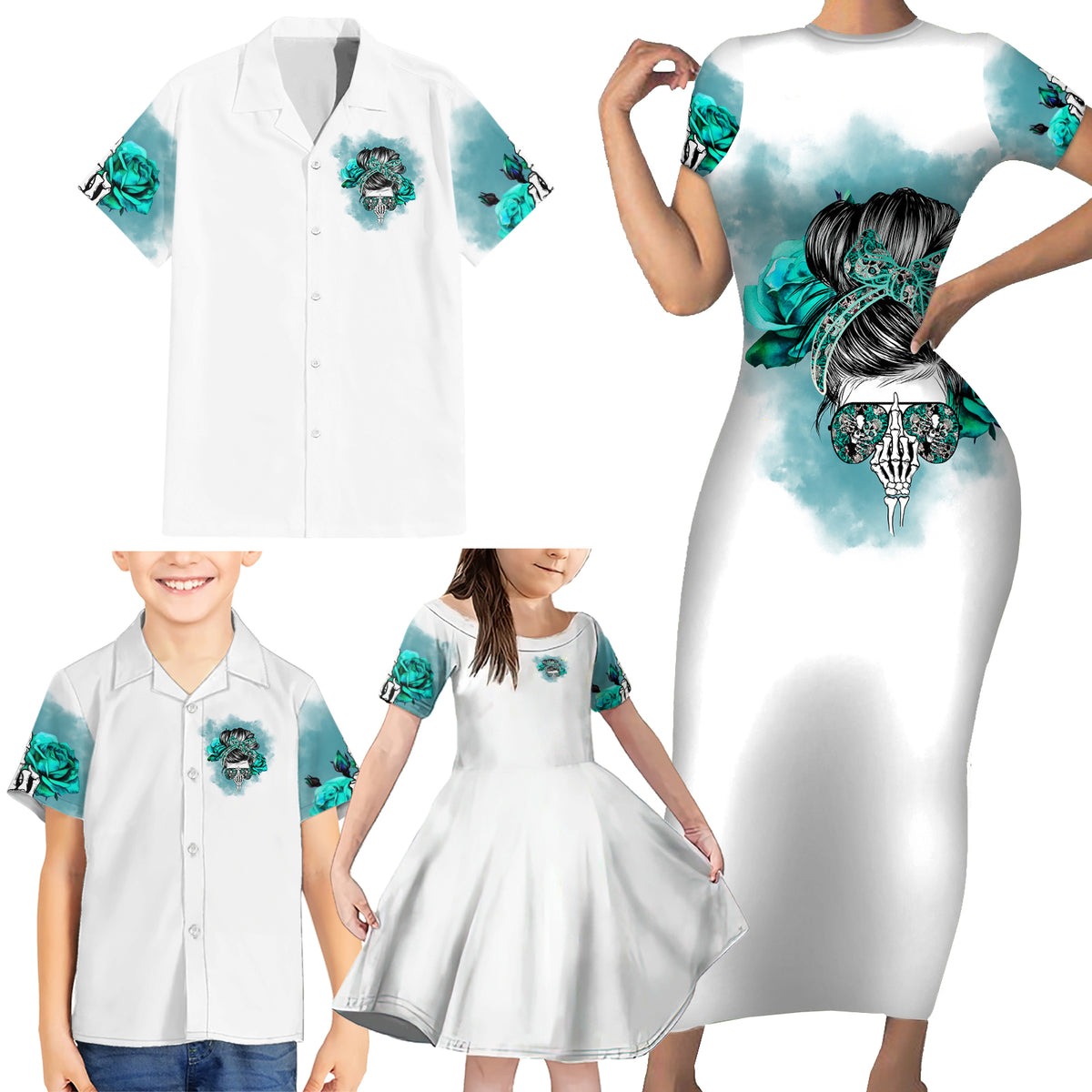 Im Not Always A Bitch Just Kidding Go Fuck Yourself Family Matching Short Sleeve Bodycon Dress and Hawaiian Shirt - Wonder Print Shop