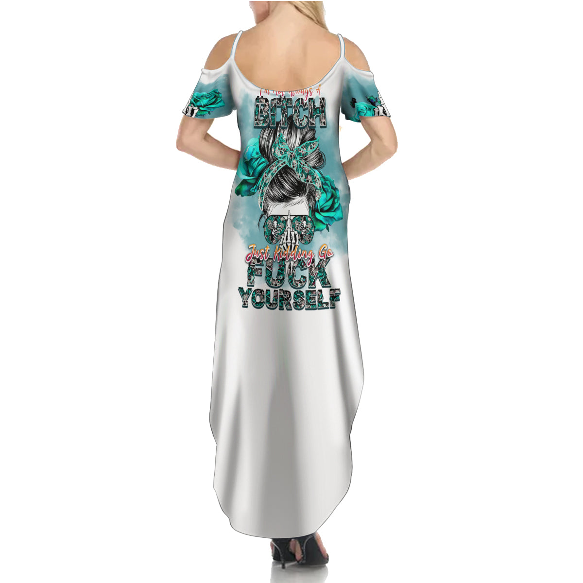 Im Not Always A Bitch Just Kidding Go Fuck Yourself Family Matching Summer Maxi Dress and Hawaiian Shirt - Wonder Print Shop