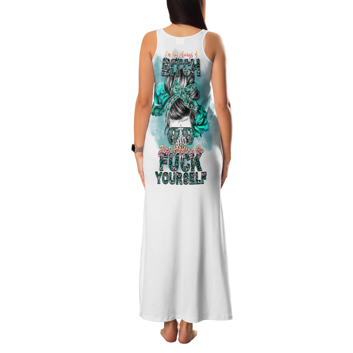 Im Not Always A Bitch Just Kidding Go Fuck Yourself Family Matching Tank Maxi Dress and Hawaiian Shirt - Wonder Print Shop