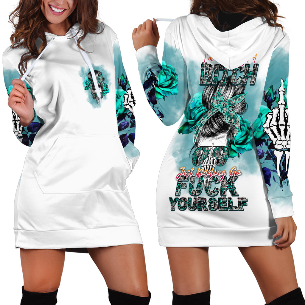 Im Not Always A Bitch Just Kidding Go Fuck Yourself Hoodie Dress - Wonder Print Shop