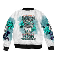 Im Not Always A Bitch Just Kidding Go Fuck Yourself Sleeve Zip Bomber Jacket - Wonder Print Shop
